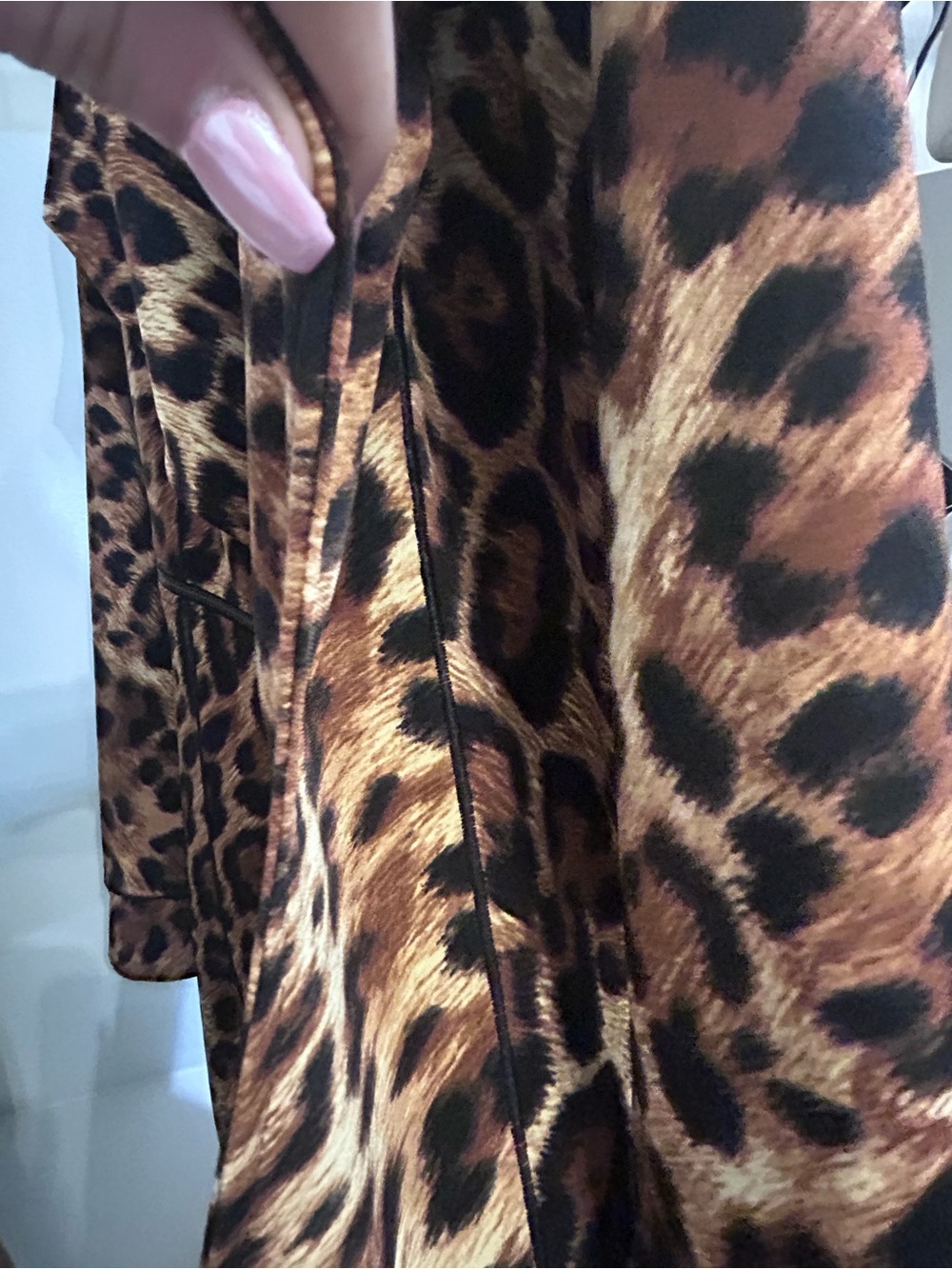 eva varro Leopard Print Long Jacket - Brown, Tan, Black - Picture 4 of 5